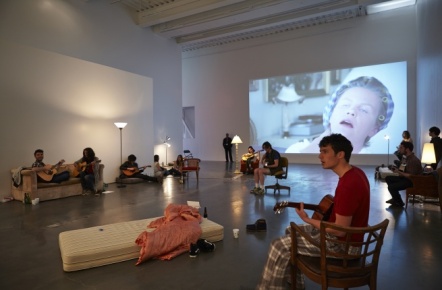 Me, My Mother, My Father and I by Ragnar Kjartansson at the New Museum.